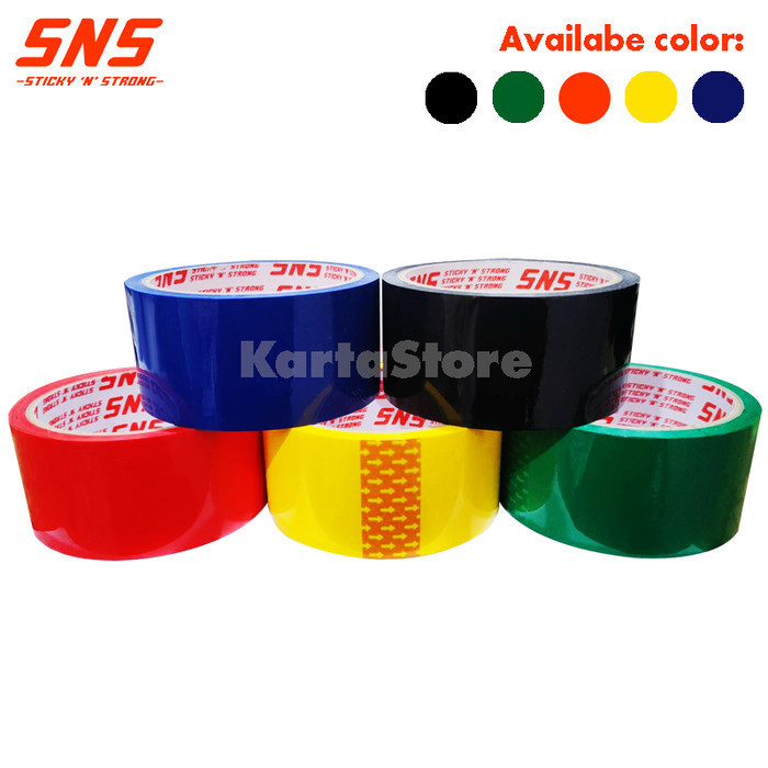 

( 1 Karton ) Lakban Warna Warni 45 Mm X 50 Yard Sns Sameday Instant