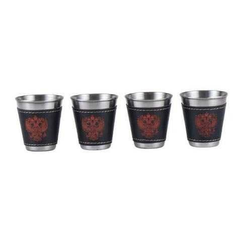 Set Gelas Stainless Steel Camping Outdoor Cup 30ml 4PCS - MB317
