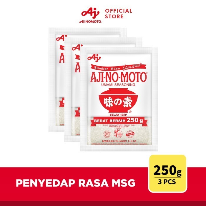 

Aji-No-Moto Yedap Rasa Msg Ajinomoto 250G (3 Pcs)