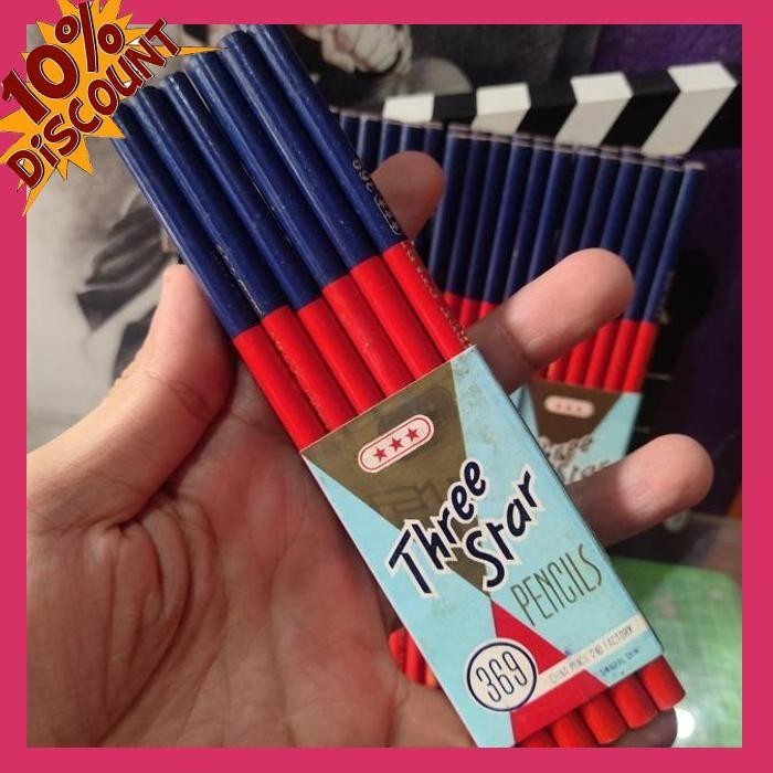 

[R28] PENSIL TUKANG MERAH BIRU 12PCS