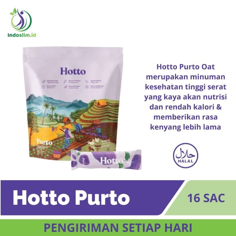 

Hotto Purto Oat Multigrain With Purple Potato 1 Pouch 16 Sachet Tinggi Serat Rendah Kalori Ubi Ungu