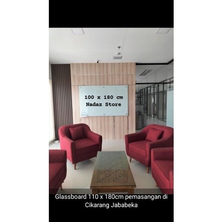 

glassboard 100 x 180 cm / papan tulis kaca 100 x 180 cm