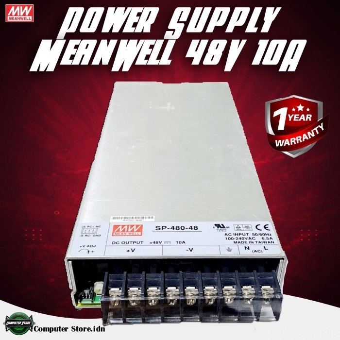 Power Supply 48V 10A Mean Well original promo