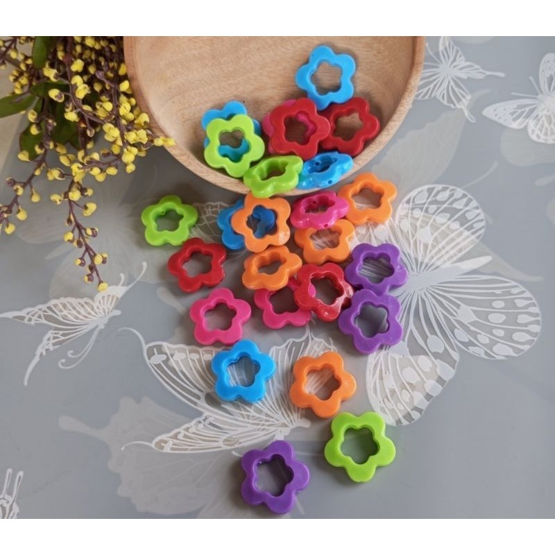 Akrilik Bunga 6mm Akrilik Bahan Gelang Mote Bunga