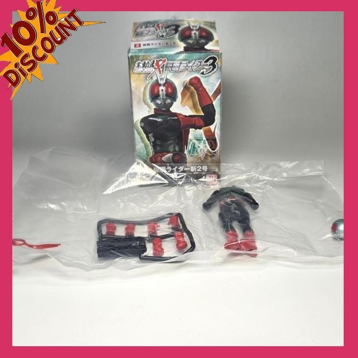 [RZK] SHODO X SHOWA KAMEN RIDER SHIN NIGO 2 + SHIMA NEW CYCLONE BANDAI RARE