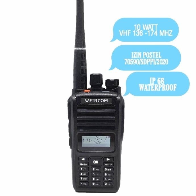 irb HT WEIRCOM WR 808 VHF 136-174 MHZ IP 68 ALTERNATIF ICOM IC V88