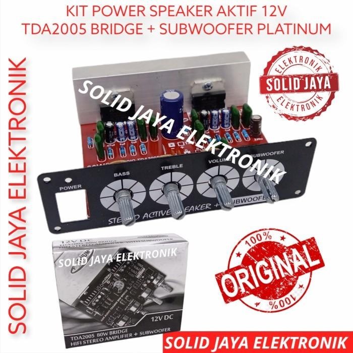 KIT POWER AKTIF AMPLIFIER 12V TDA2005 BRIDGE SUBWOOFER 80W PLATINUM