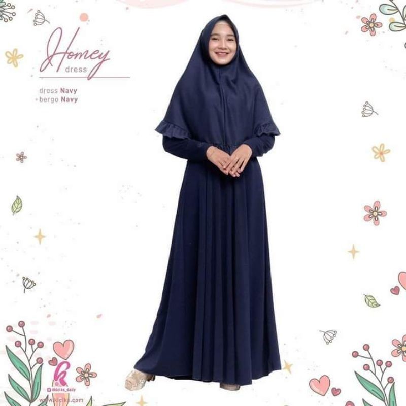 Homey Dress, Simple, Gamis Lebaran || Kiciks