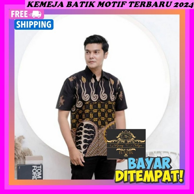 Batik Pekalongan Murah Motif Keren Kemja Lengan Pendek Bstik Kemeja Kantor Motif Batijk Hem Pria Ats
