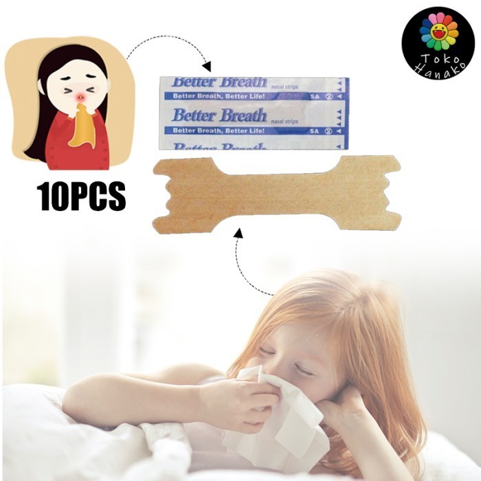 10Pcs Nasal Strips Plester Anti Mampet Patch Hidung Tersumbat
