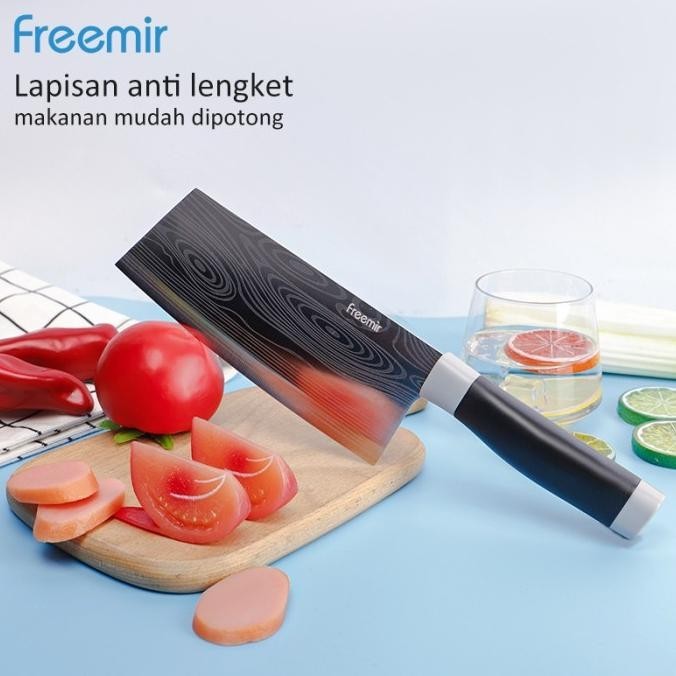 Freemir Set Pisau 3 Pcs Daging Tajam Set Pisau Dapur Anti Lengket