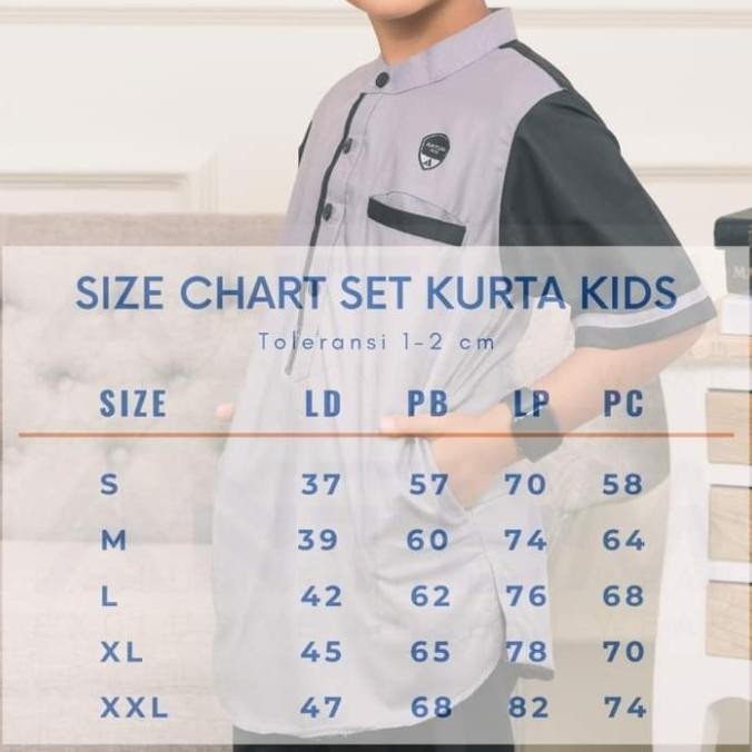 Koko Anak Laki Laki Antum - Kurta Anak Cowok - Baju Koko - Size Xxl
