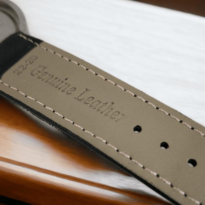 Baru Jam Tangan Pria Kulit Asli Original Warna Hitam Geneva G120 Asli