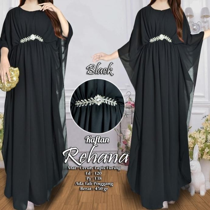 kaftan ern muslim cantik kaftan busui ceruty premium rehana