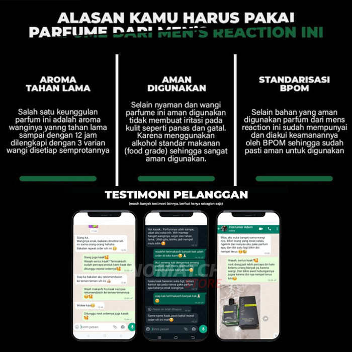 Men,S Reaction Skittish Parfum Orignial / Parfum Skittish