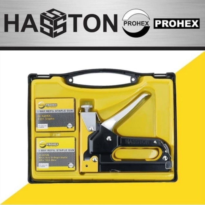 

Staples Gun Tacker 3in1 Staple Jok Tembak 3 Way - HASSTON PROHEX