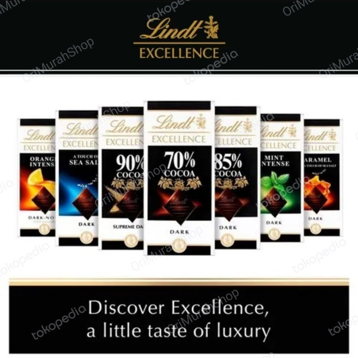 

Lindt Excellence Dark Chocolate Coklat Hitam Nt Orange Lk Sea