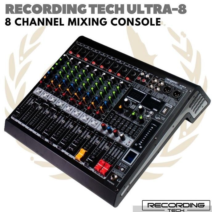 Recording Tech Ultra 8 Mixing Console | Audio Mixer 8 Channel Ultra8