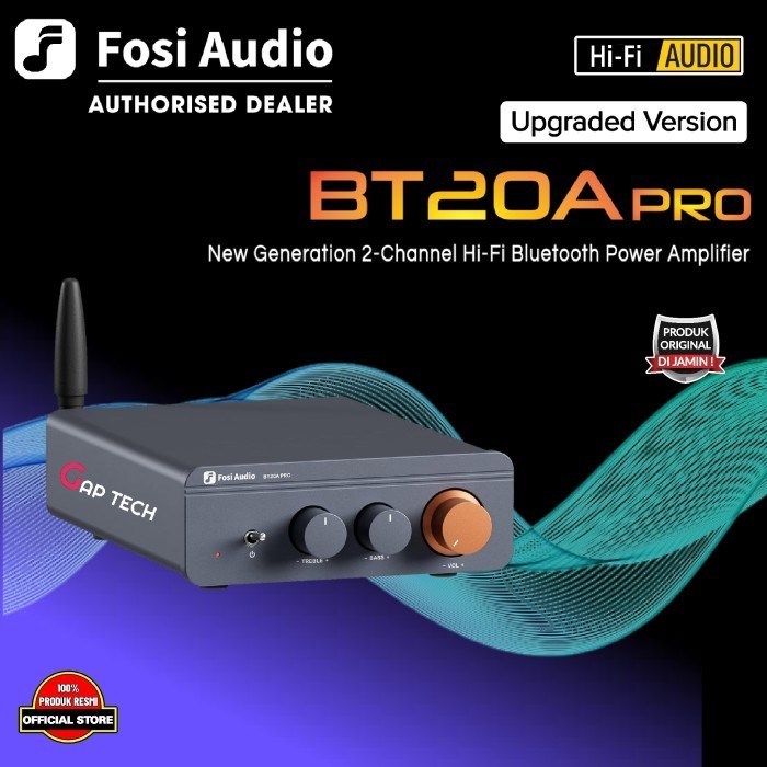 Fosi Audio BT20A Pro 2-Channel Hi-Fi Bluetooth Power Amplifier