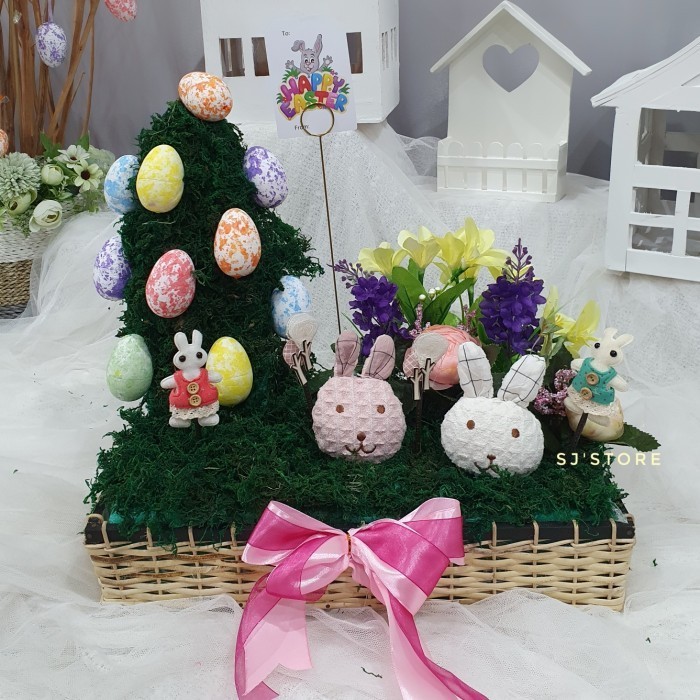 

Aksesoris Hiasan Meja Paskah Kelinci Easter Eggs Bunny Kado Hampers