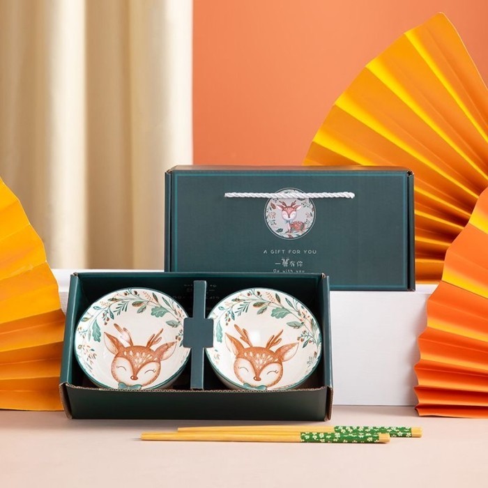 

Christmas Hampers Gift Bowl / Deer Bowl Set / Hadiah Natal Mangkuk Lux