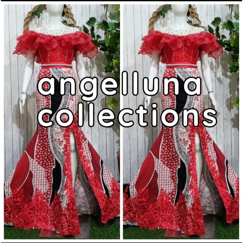 Gaun batik mewah/ baju artis/ baju penyanyi dangdut preloved