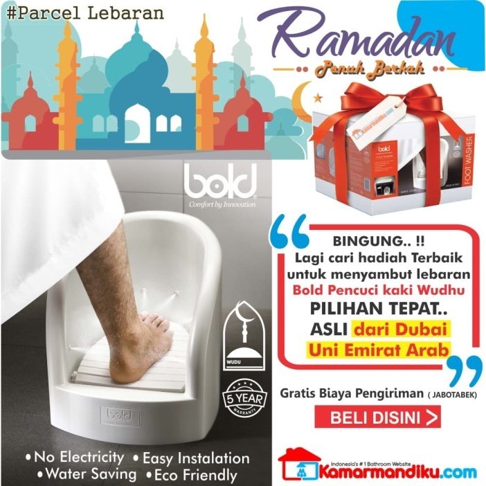 

Parcel Lebaran Hadiah Unik Bold Perlengkapan Sholat Wudhu Foot Washer