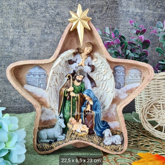 Patung Keluarga Kudus Bintang Besar 23 cm