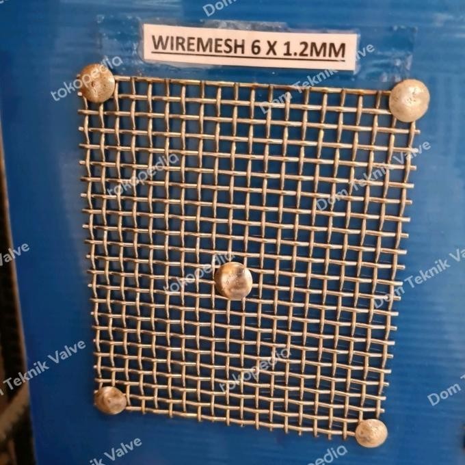 

(dtek) kawat saringan wiremesh anyaman lurus 6mm x 1,2mm x 10 meter stainless