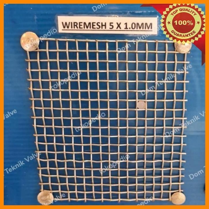 

(dtek) kawat wiremesh anyaman lurus 5mm x 1,0mm x 100cm / 1 meter stainless