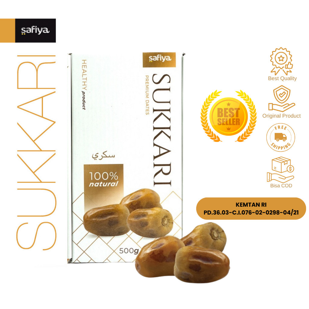 

MJS Kurma Sukari 500 gram Premium Kurma Sukkari Authentic Safiya Food