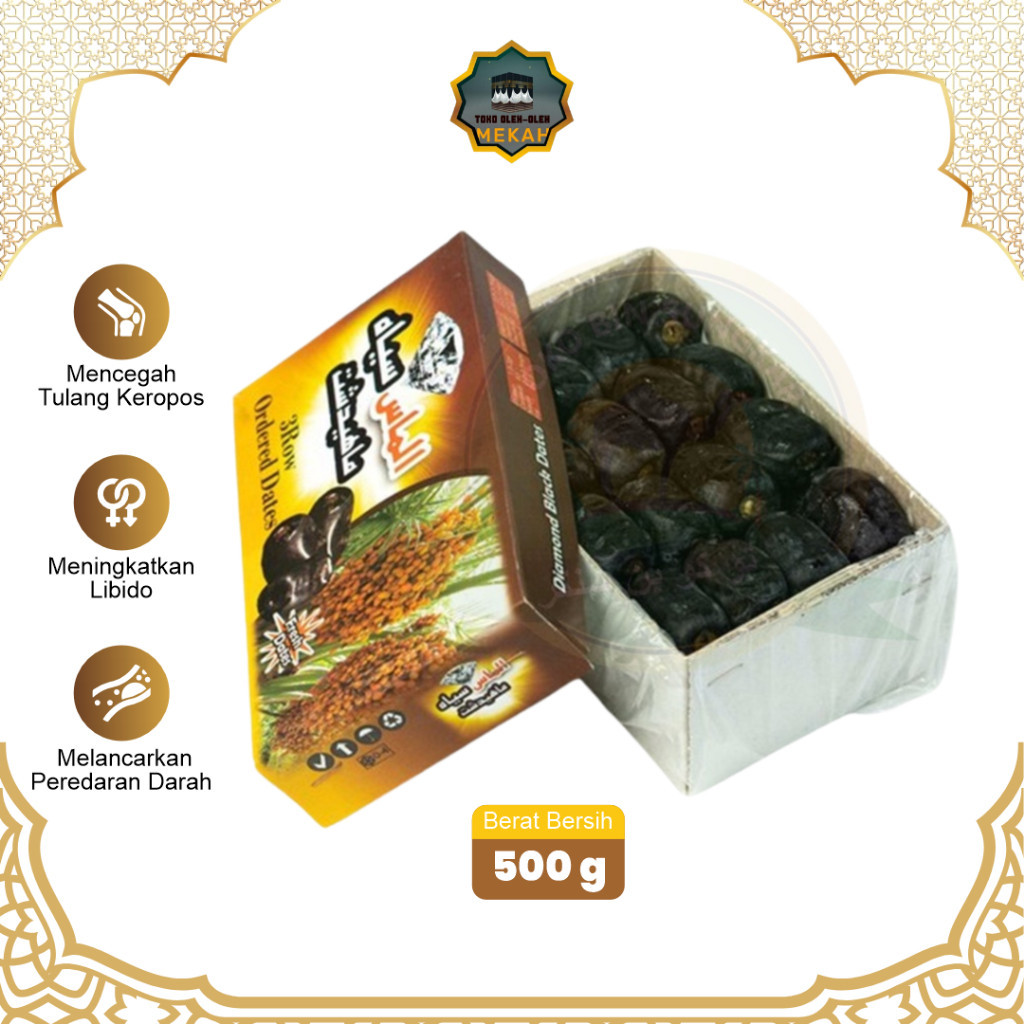 

MJS KURMA BAM ANGGUR PREMIUM 500 GR KURMA BASAH LEMBUT KURMA HITAM