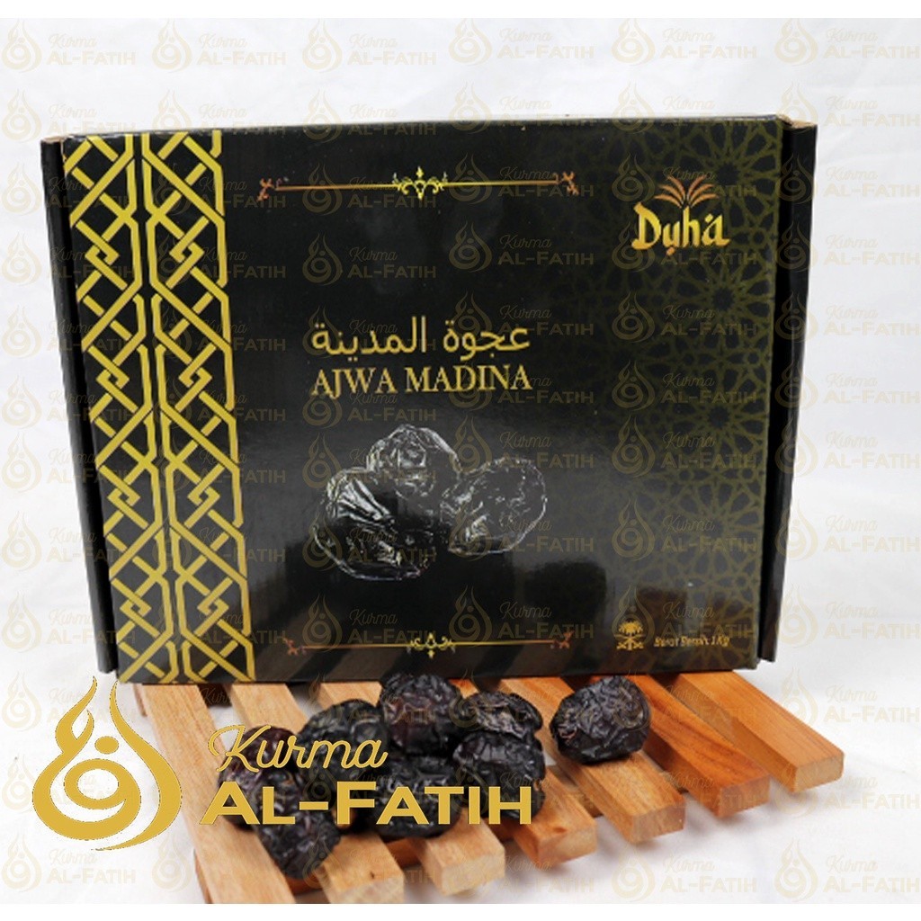 

MJS Kurma AJWA 1KG / Kurma Nabi Asli Original Madinah / DUS ASLI SEPERTI FOTO ADA SEGEL AJWA