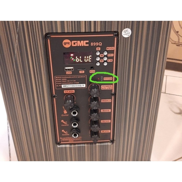 Charger Cas Casan Buat Gmc 899Q Speaker Bluetooth 8" Diskon R0324B