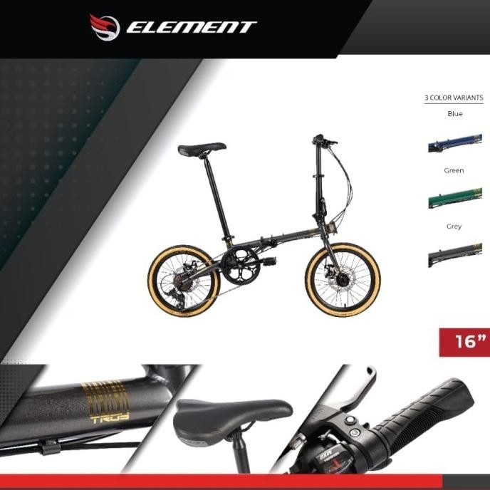 Sepeda Lipat Element Troy 8 Speed (16 Inch) New Limited Edition