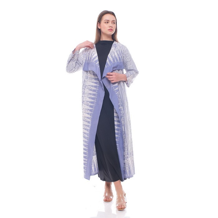 Outer Batik Modern Blazer Etnik Wanita Long Outer Batik Wanita Cardiga