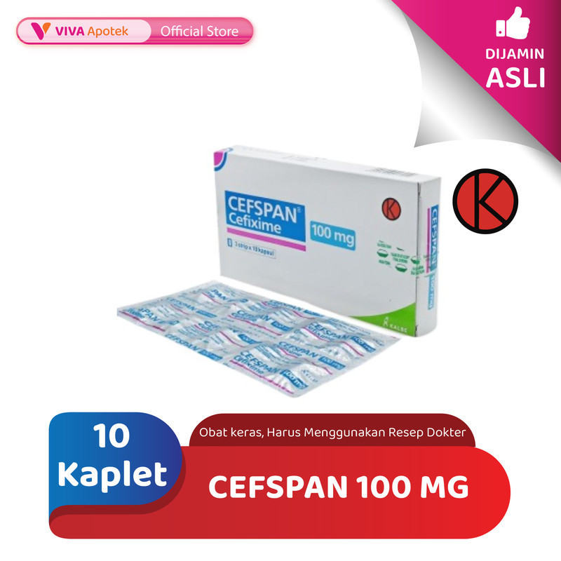 Cefspan 100 mg / Cefixime / Infeksi / Antibiotik (10 Kapsul)