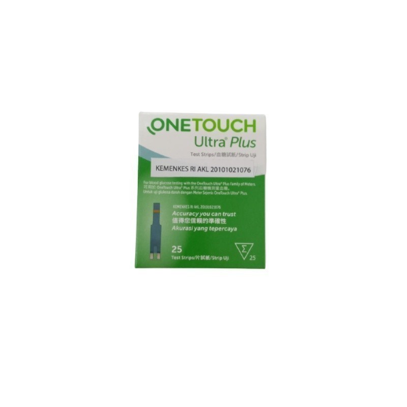 One Touch Ultra Plus Test Untuk Uji Glukosa Darah (25 Strip)