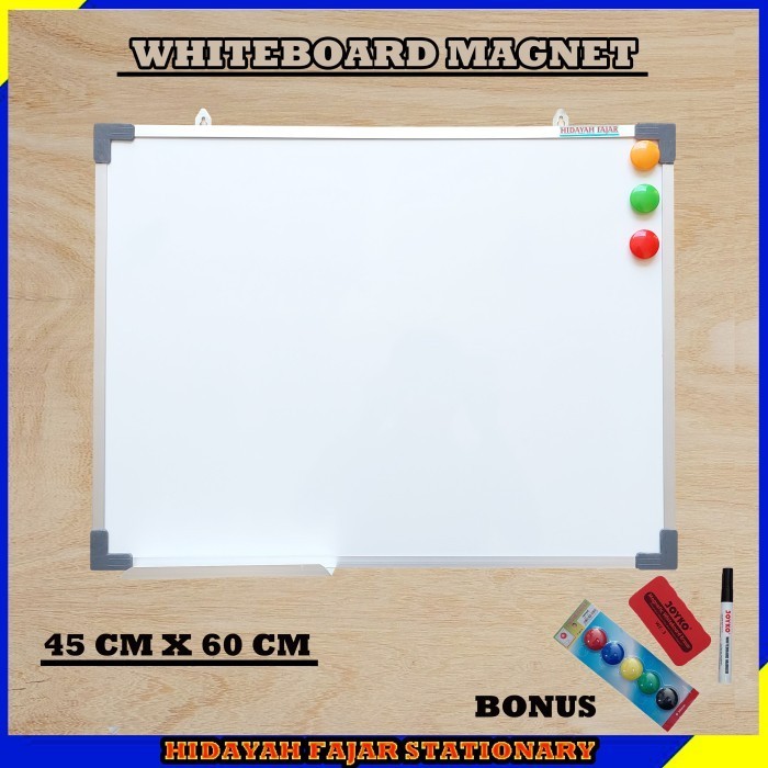 

Papan Tulis + Spidol + Ghapus White Board + Magnet Warna