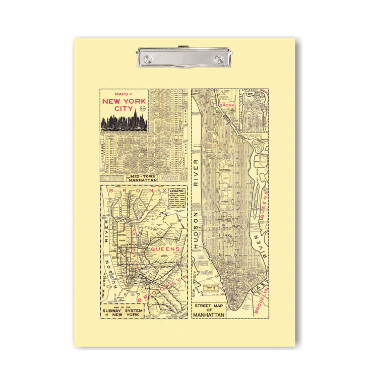 

Clipboard/Papan Jalan A4 Map Of New York City