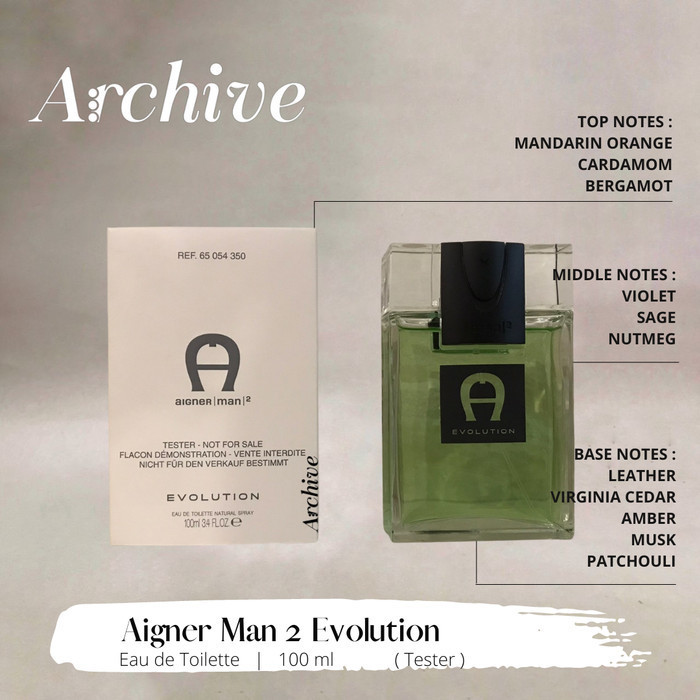 Parfum Original Aigner Man 2 Evolution Tester Edt 100Ml