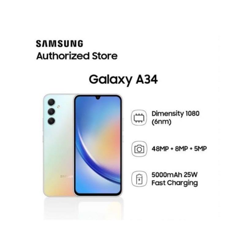 HP SAMSUNG GALAXY A34 5G 8/256 GB - SAMSUNG A34 5G GARANSI RESMI