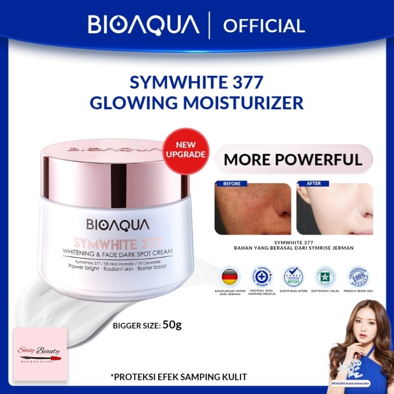 BIOAQUA Moisturizer SymWhite 377 Cream Pemutih Wajah 50g Krim Penghilang Flek Hitam Di Wajah Whiteni