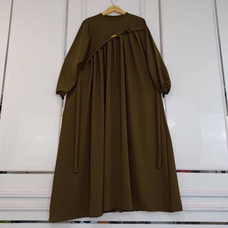 Diskon Besar Elif Dress - Gamis Jumbo Polos Ld 130Cm Soft Crinkle Airflow Premium Cod