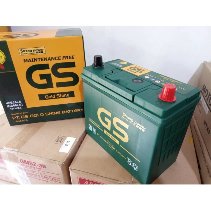 Aki Mobil CRV,INNOVA BENSIN,VIOS GS MF NS60LS / 46B24LS 12V 45AH