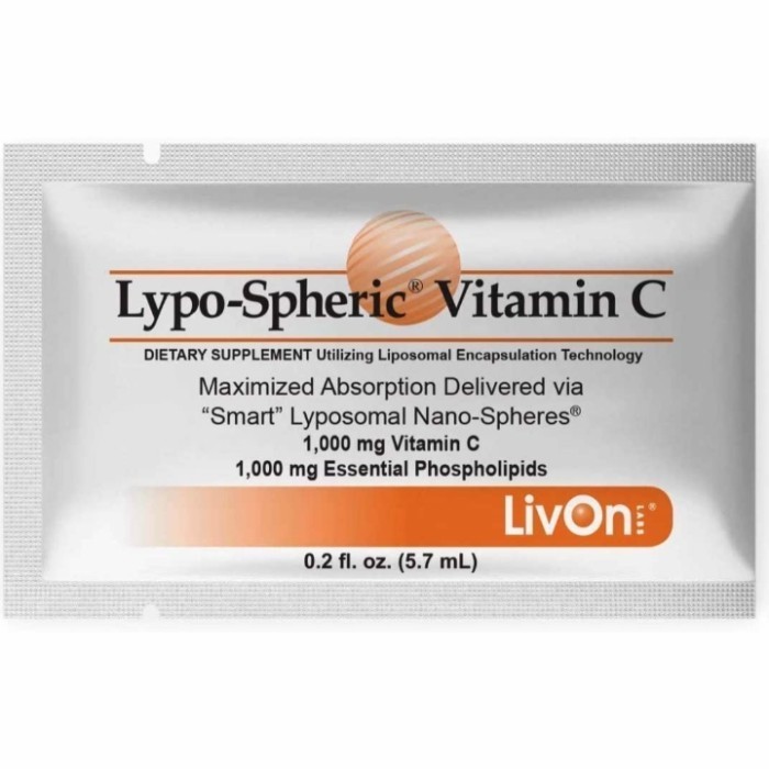 Livon Labs Lypo Spheric Vitamin C 1000 Mg Phospholipids 30 Packets