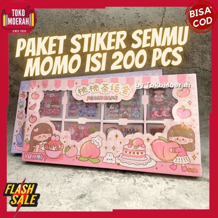 Stiker 200 Senmu Momo Stier Lucu Isi 200 Lembar Unik Cod