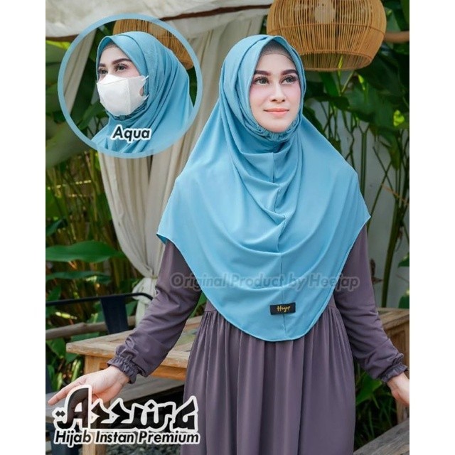 NEW PREMIUM DAILY HIJAB HIJAB EARLOOP BERGO lNSTAN AZZURA BY HEEJAP