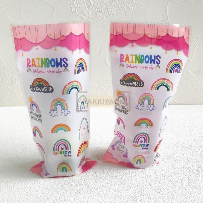 

best produk] plastik goodie bag ultah ulang tahun motif rainbow