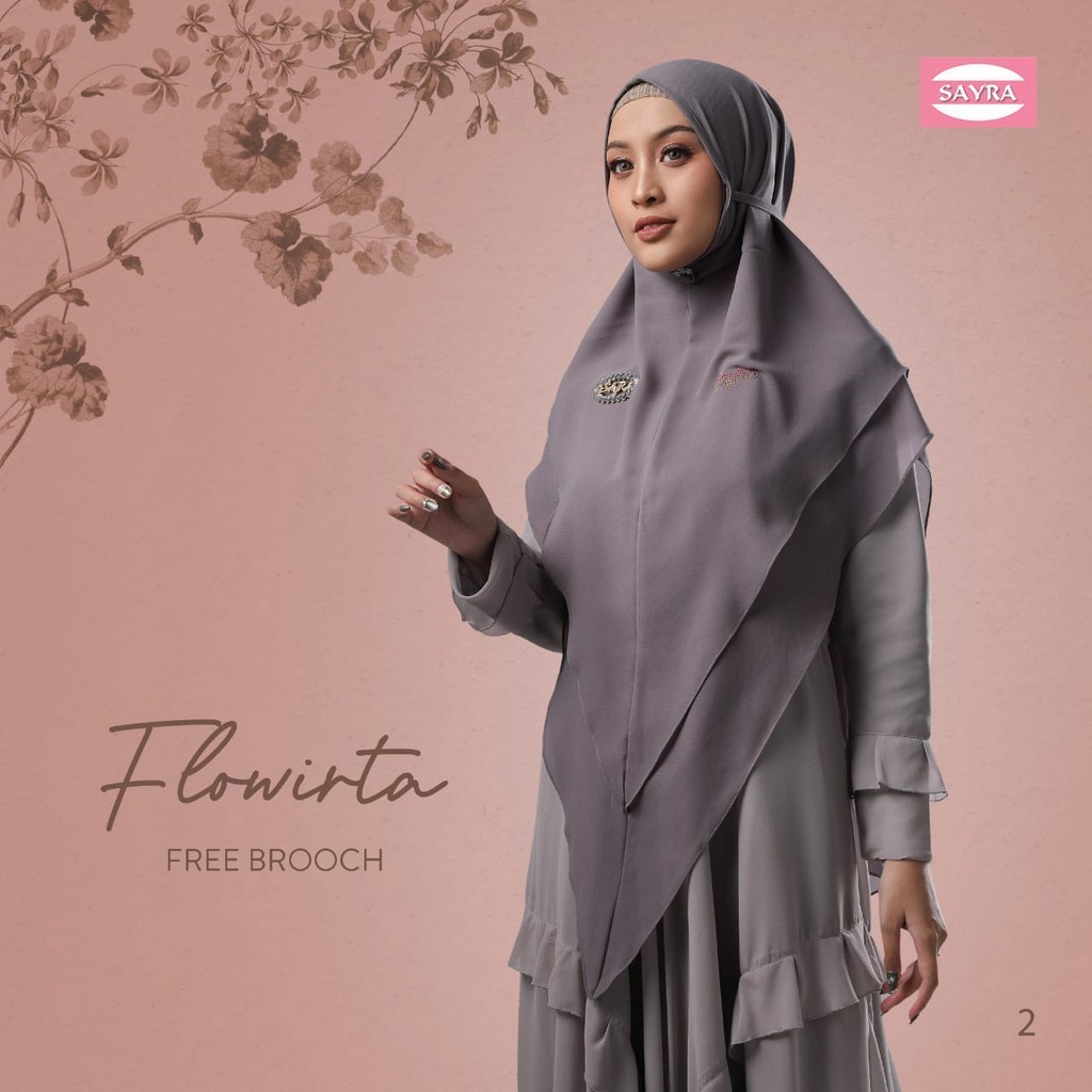 NEW PREMIUM DAILY HIJAB Jilbab Syari Khimar Flowrita Flowirta Ori Sayra SAYRA1 BY QOID